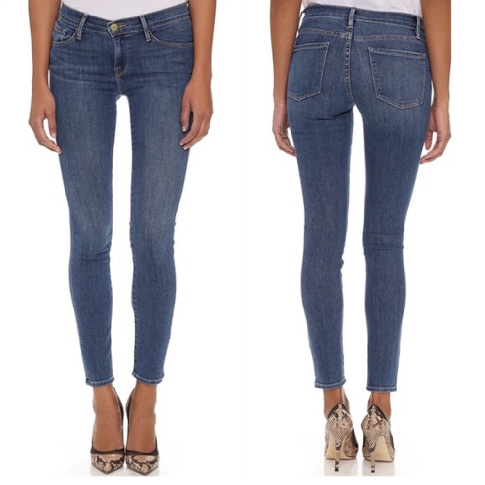 Frame Denim Le Skinny de Jeanne in Huntley
